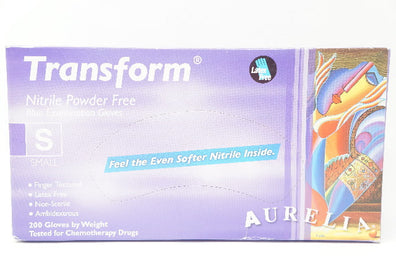 Aurelia 98896 Transform Nitrile Powder Free Blue Exam Gloves S - Box of 200